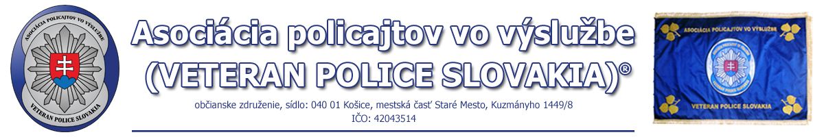 Asociácia policajtov vo výslužbe (VETERAN POLICE SLOVAKIA) ®